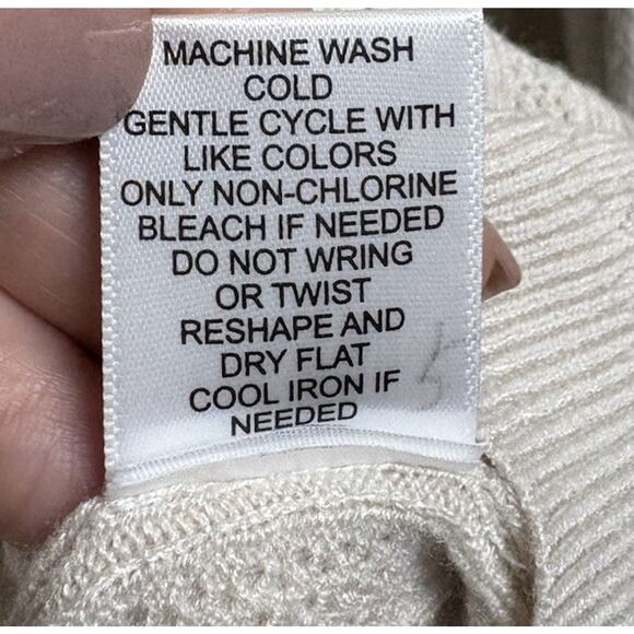 Sincerely Jules Knit Cardigan Flare Pants Set Womens Medium Cream Ribbed - Picture 7 of 11